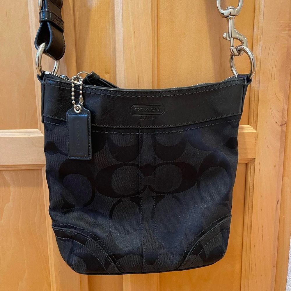 Coach Black Crossbody Bag with Signature Design